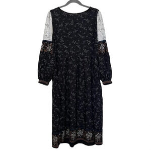 Hinge Nordstrom Boho Flowy Long Sleeve Maxi Dress Size Medium
